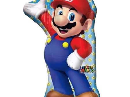 Super Mario 33  Shaped Foil Balloon, 1ct Supply