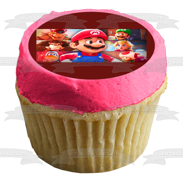 Super Mario Brothers Movie Toad Princess Peach and Bowser Edible Cake Topper Image ABPID57517 Online now