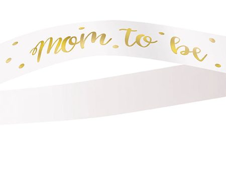 Gold Foil  Mom to Be  Satin Sash, 1ct Hot on Sale