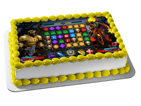 Puzzle Quest 3 Game Scene Edible Cake Topper Image ABPID57547 Discount