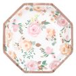 Pink Blooms Octagon Shaped 8.25  Plates, 8ct Online now