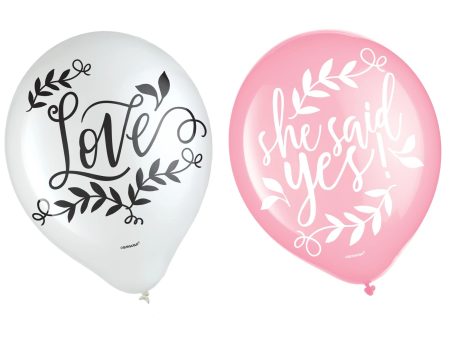 Love And Leaves Latex Balloons, 15ct Online Hot Sale