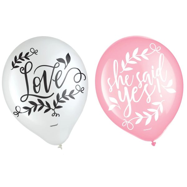 Love And Leaves Latex Balloons, 15ct Online Hot Sale