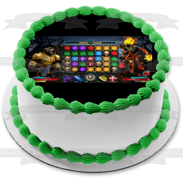 Puzzle Quest 3 Game Scene Edible Cake Topper Image ABPID57547 Discount