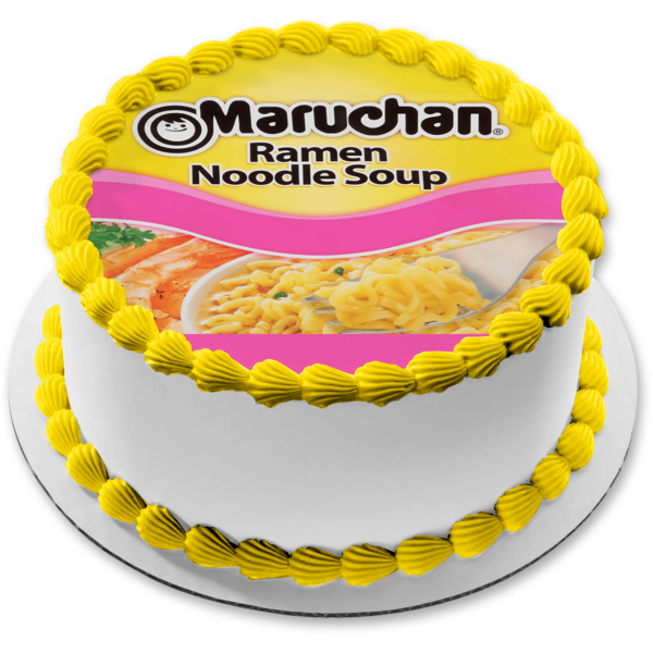 Maruchan Ramen Noodles Shrimp Flavor Customizeable Edible Cake Topper Image ABPID57660 Discount