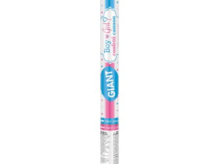 Gender Reveal Giant Confetti Cannon - Blue, 1ct Supply