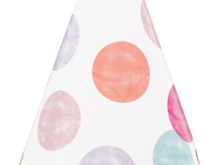 Pink Dots 1st Birthday Mini Party Hats, 8ct For Discount