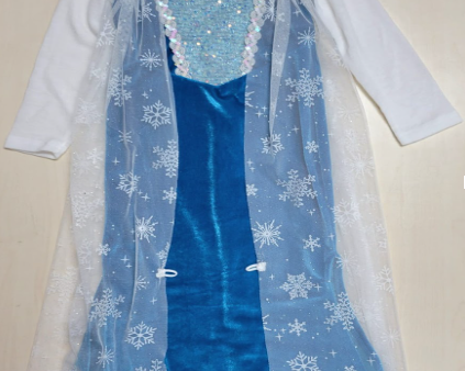 Organic Mom Elsa Dress Costume 6T - 7Y For Sale