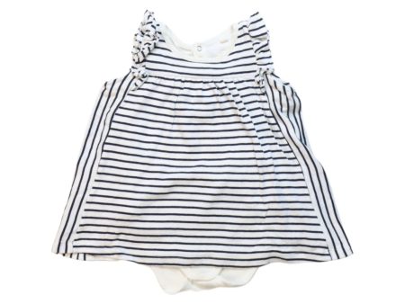 Petit Bateau Sleeveless Bodysuit Dress 6M Hot on Sale