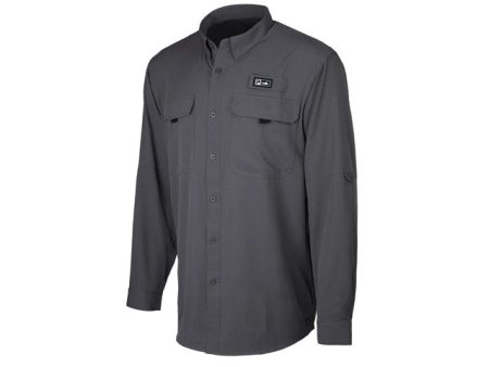 Pelagic Keys Long Sleeve Fishing Shirt Graphite Sale