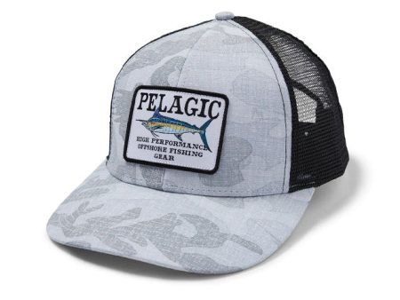 Pelagic Cap Gamefish Marlin Fish Camo Grey Supply