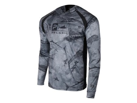 Pelagic Vaportek Hooded Shirt Open Seas Camo Black Sale