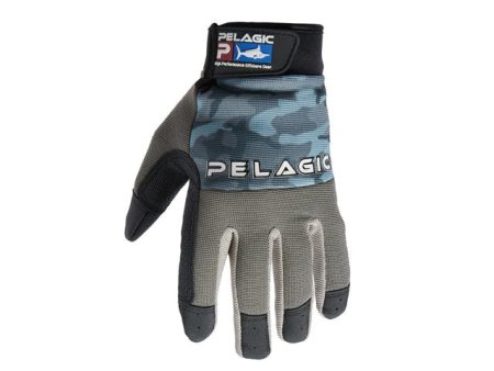 Pelagic End Game Pro Gloves Fish Camo Light Grey Online