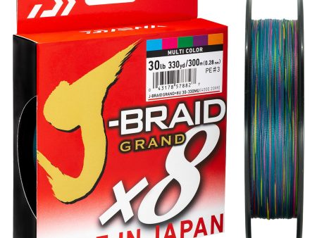 Daiwa J-Braid 8 Grand - Multi-Colour Line Online