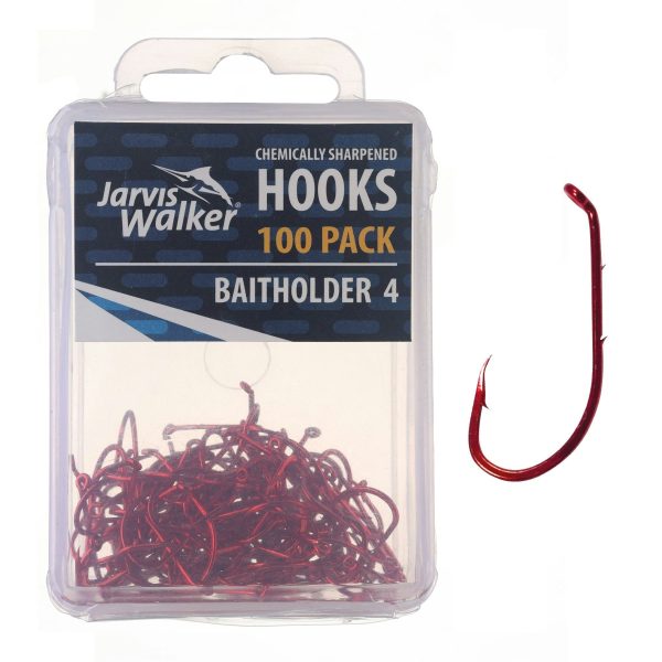 Jarvis Walker Red Baitholder Hooks For Sale