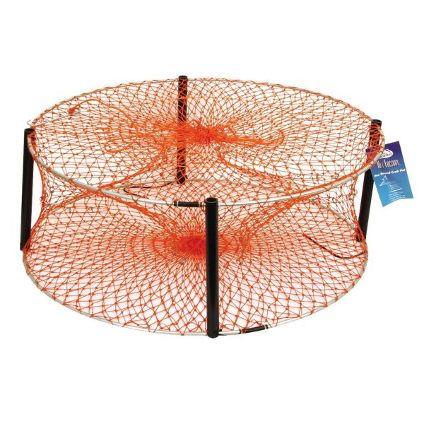 Jarvis Walker Pro Round Crab Pot - 4-Entry HD Mesh - PVC Uprights For Cheap