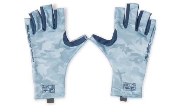 Pelagic Sun Gloves Fish Camo Slate Online Sale