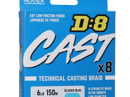 Rovex D:8 Cast Braid - Glacier Blue 150m 6lb Sale