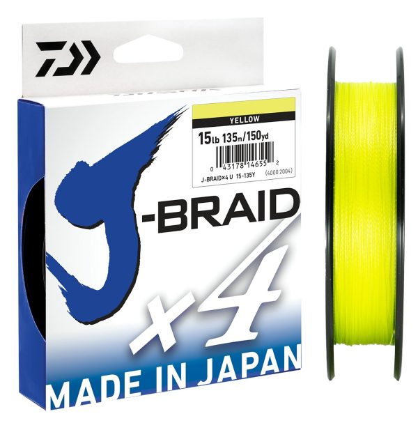 Daiwa J-Braid 4 - Yellow Line For Sale