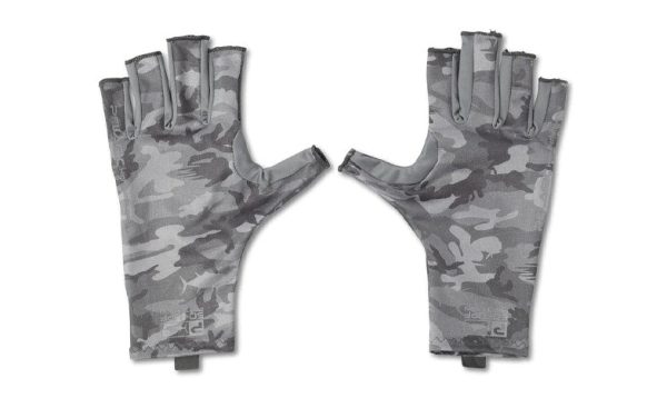 Pelagic Sun Gloves Fish Camo Light Grey For Cheap