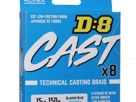 Rovex D:8 Cast Braid - Glacier Blue 150m 15lb Online