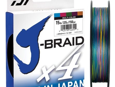 Daiwa J-Braid 4 - Multi-Colour Line Online now