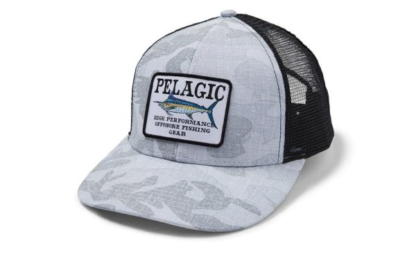 Pelagic Cap Gamefish Marlin Fish Camo Grey Supply