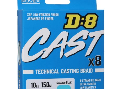 Rovex D:8 Cast Braid - Glacier Blue 150m 10lb Hot on Sale