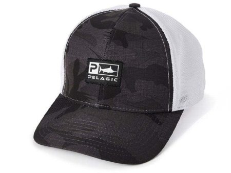 Pelagic Cap The Slide Offshore Fish Camo Black on Sale