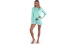 Pelagic Womens Ultratek Hooded Shirt Gyotaku Turquoise Hot on Sale