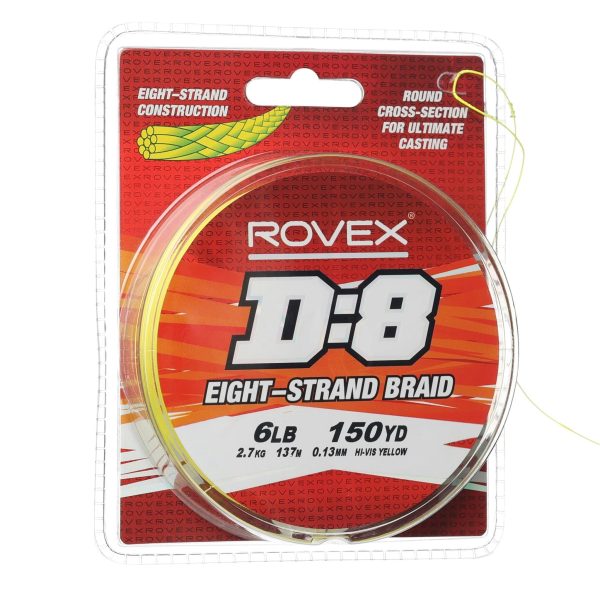 Rovex D:8 Braid Hi Vis Yellow For Cheap