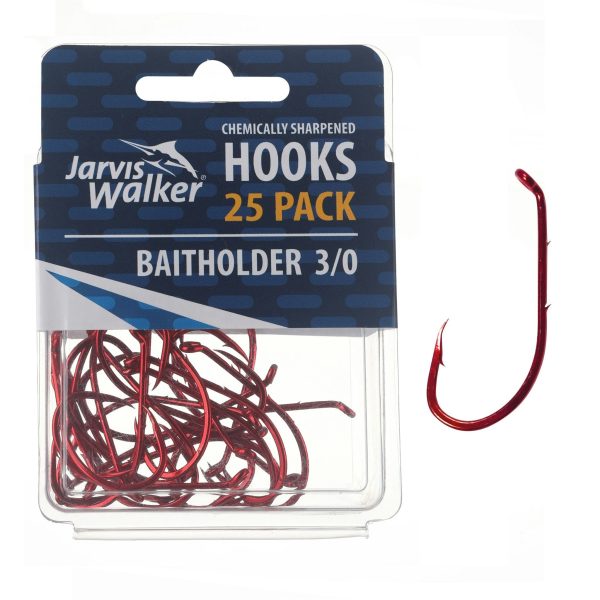 Jarvis Walker Red Baitholder Hooks For Sale